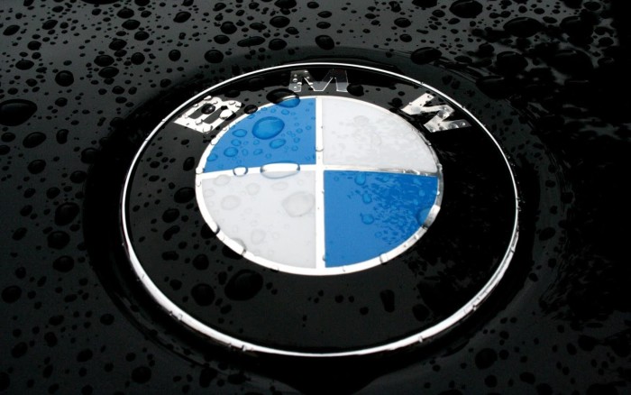 BMW Logo, Wet, Car, Wallpaper 1920x1200