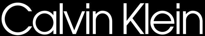 Calvin Klein logo - inverted colors
