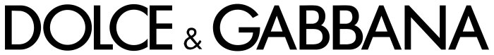 Dolce and Gabbana logo, transparent, 5000x555px