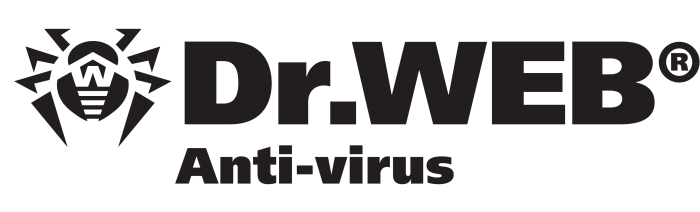 Dr Web antivirus, black logo