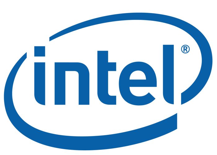Intel white logo