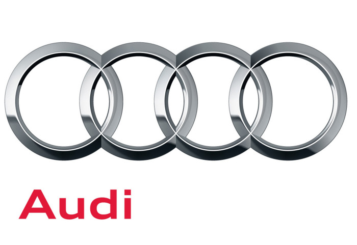 New, current Audi logo, logotype, emblem