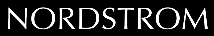 Nordstrom logo, black and white