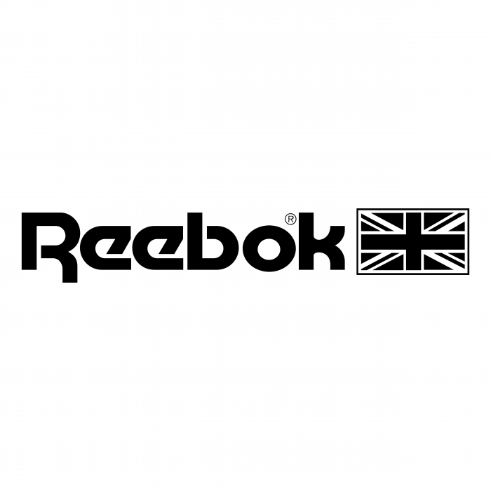 Reebok logo flag black