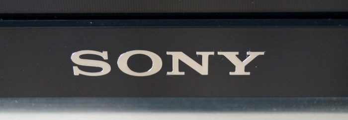 Sony logo on the TV