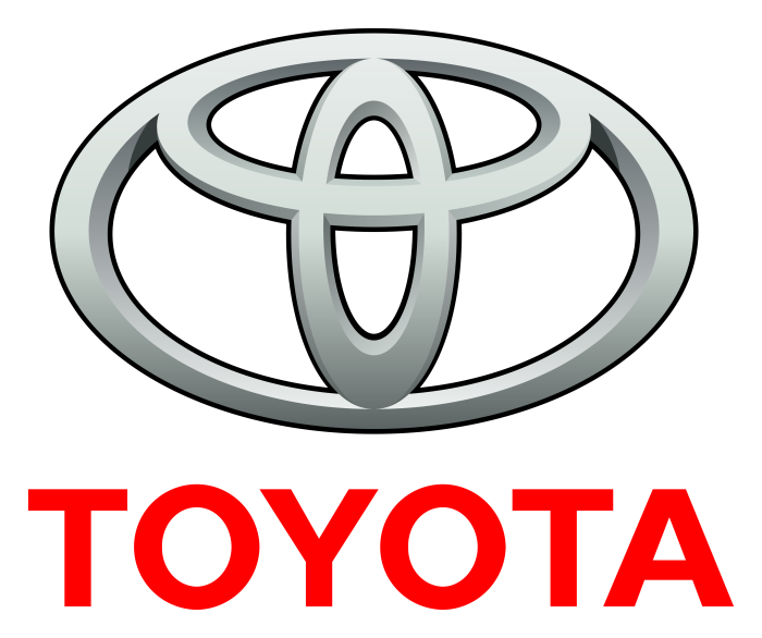 Toyota logo, silver, 3