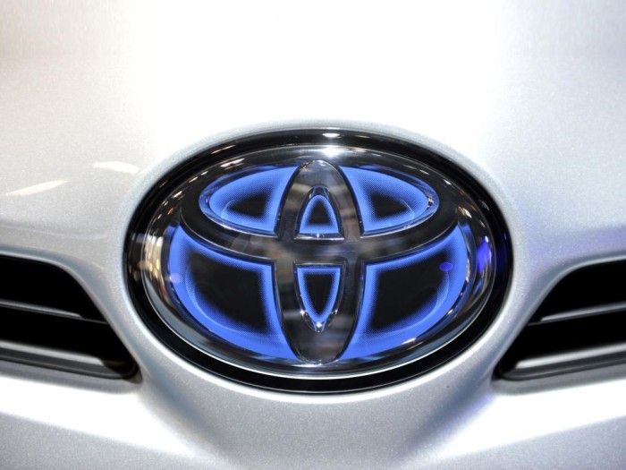 Toyota logo on the car photo