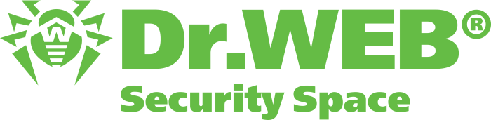 drweb logo, security space, green