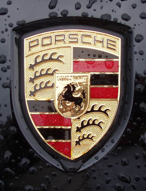 Real Porsche logo on the car