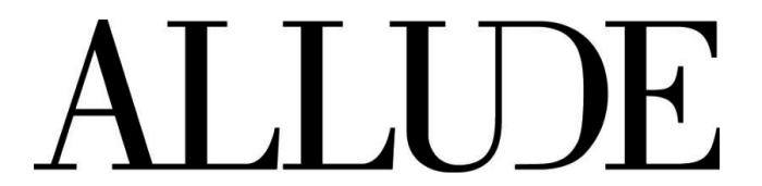 Allude logo, logotype, textmark