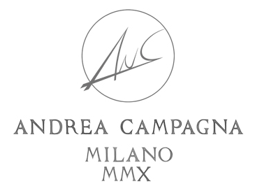 Andrea Campagna logo, logotype, emblem, grey