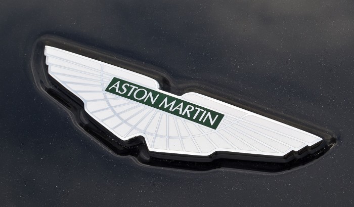 Aston Martin emblem, logo on the car