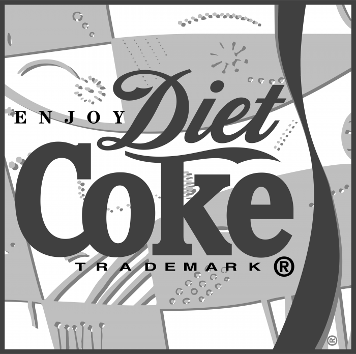 Coca Cola Diet logo grey