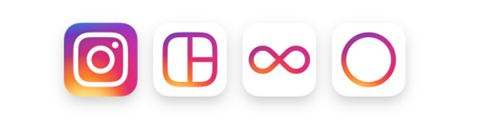 Instagram new icons - Layout, Boomerang, Hyperlapse