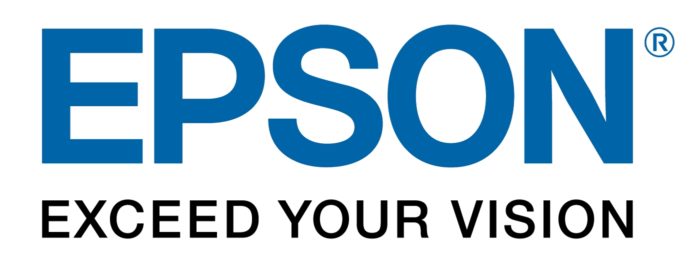 Epson logo and slogan (exceed your vision)