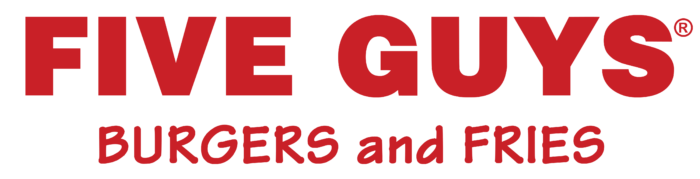 Five Guys logo, logotype, (burgers and fries)