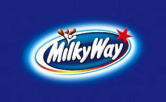 Milky Way logo, blue, European version