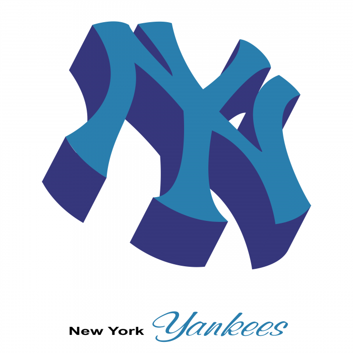 New York Yankees logo blue