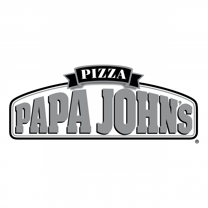 Papa John's Pizza logo grey