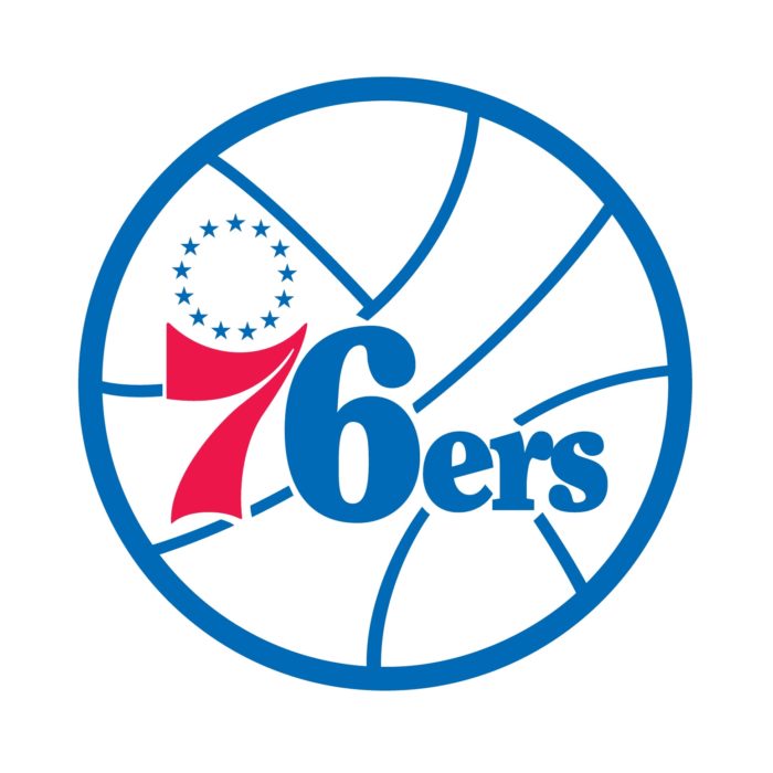 Philadelphia 76ers (sixers) logo, emblem, logotype, 2nd version