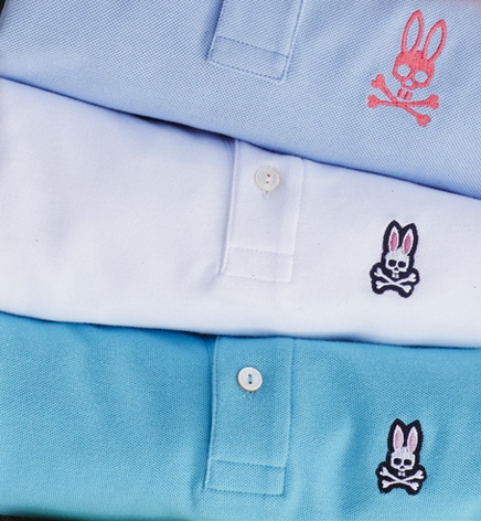 Psycho Bunny logotypes, T-shirts