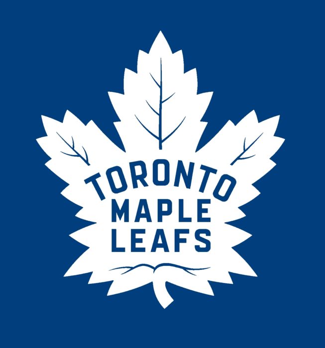 Toronto Maple Leafs emblem, new, blue bg