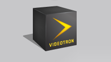 Vidéotron Mobile logo, emblem, gray