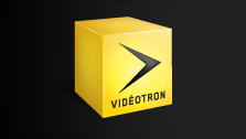 Vidéotron logo, symbol, yellow, cube