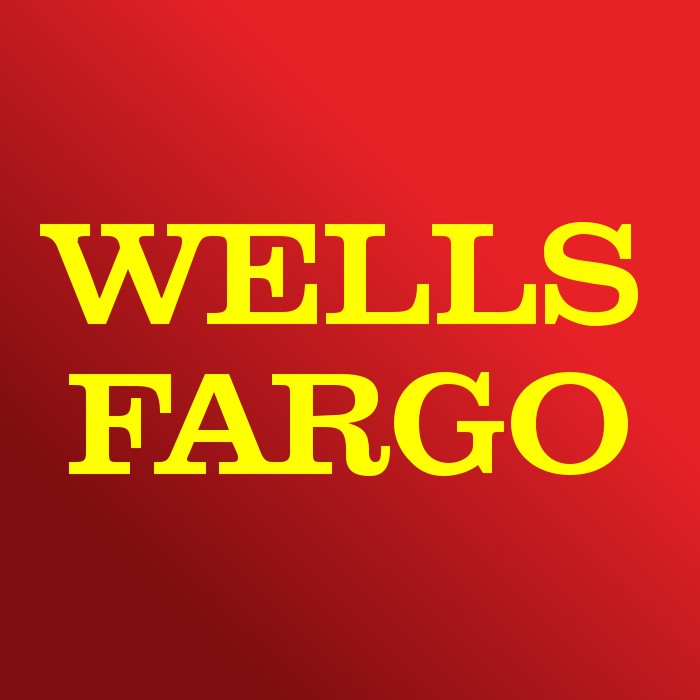 Wells Fargo Bank logotype, logo 3D