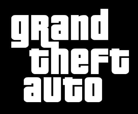 GTA Grand Theft Auto logo, black bg