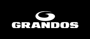 Grandos coffee logo, black background