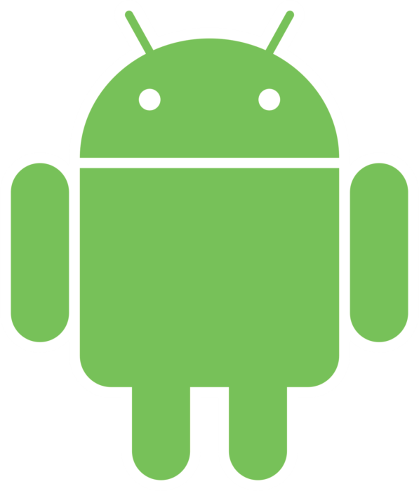 Green Android robot logo, logotype