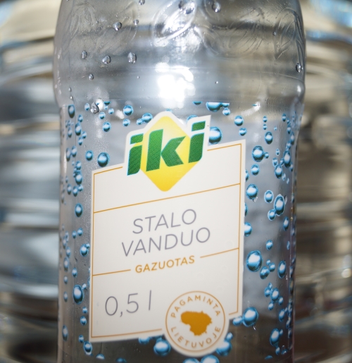 iki logo, bootle of water