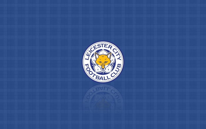 Leicester City blue desktop wallpaper with crest (logo) 1920x1200