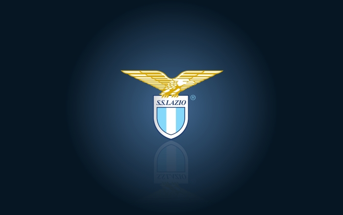 SS Lazio wallpaper with club logo, blue background - 1920x1200px