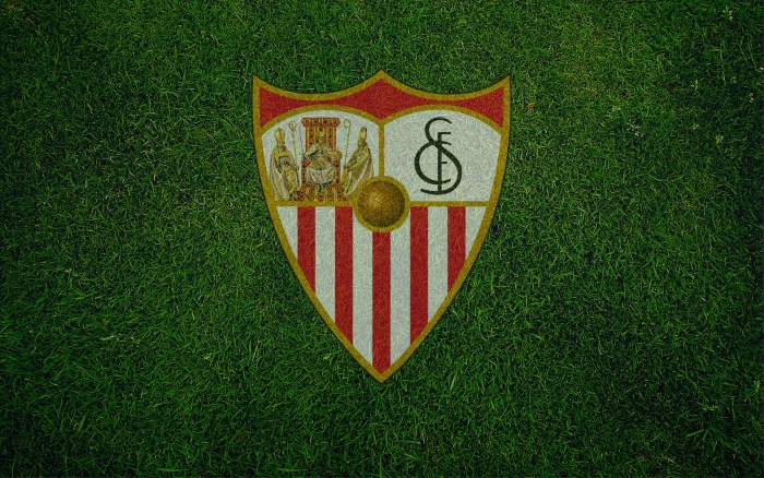 Sevilla FC wallpaper, background with logo (logotipo) 1920x1200