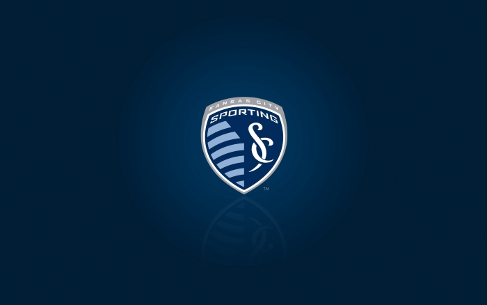 MLS club Sporting KC wallpaper, blue desktop background with club logo 1920x1200