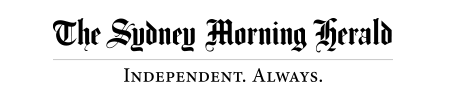 The Sydney Morning Herald logo, slogan