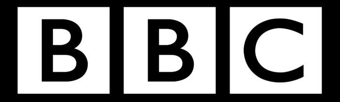 BBC logo, black background