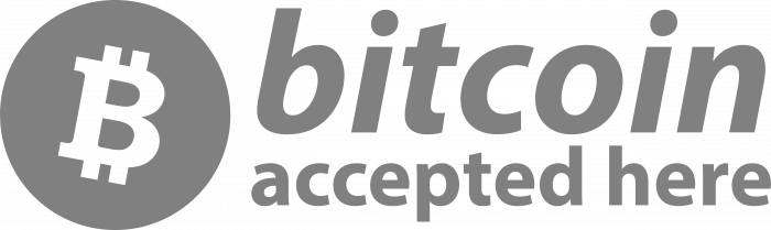 Bitcoin accepted here logo btc