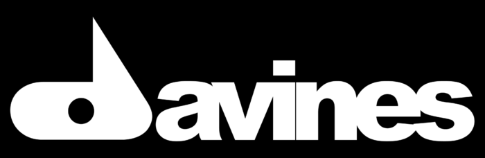 Davines logo, black bg