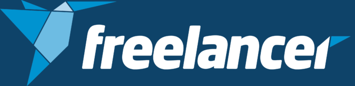 Freelancer.com logo, blue background