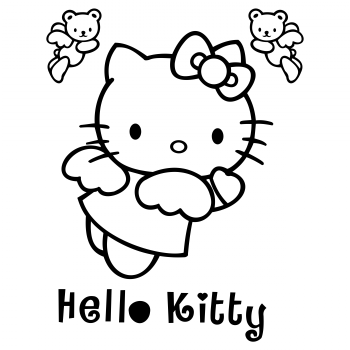Hello Kitty logo black