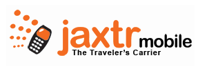 Jaxtr Mobile logo, slogan (The Traveler's Carrier)