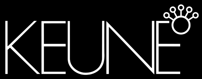 Keune logo, black background