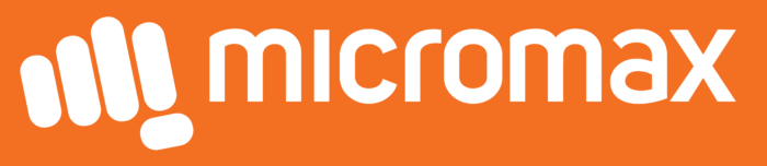 Micromax logo, orange background