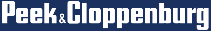 Peek and Cloppenburg logo, white-blue