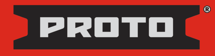 Proto logo, red bg