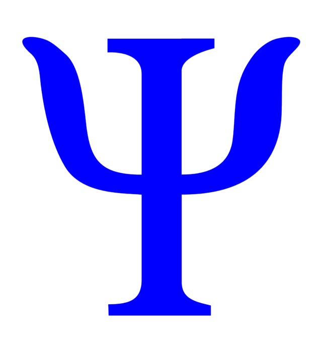 Psychology symbol, logo, blue