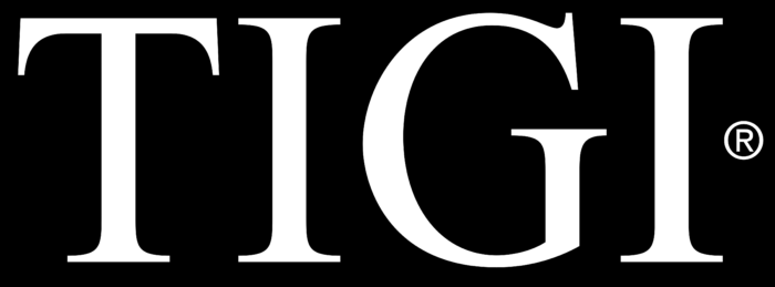 TIGI Professional logo, black background